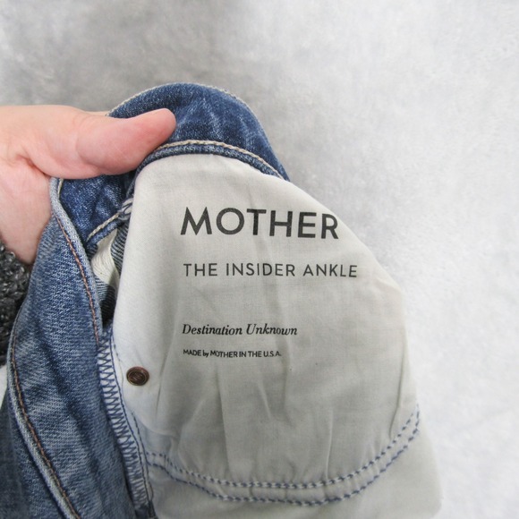 MOTHER Superior The Insider Ankle Blue Denim Jeans Women's Size 28 - Picture 11 of 12